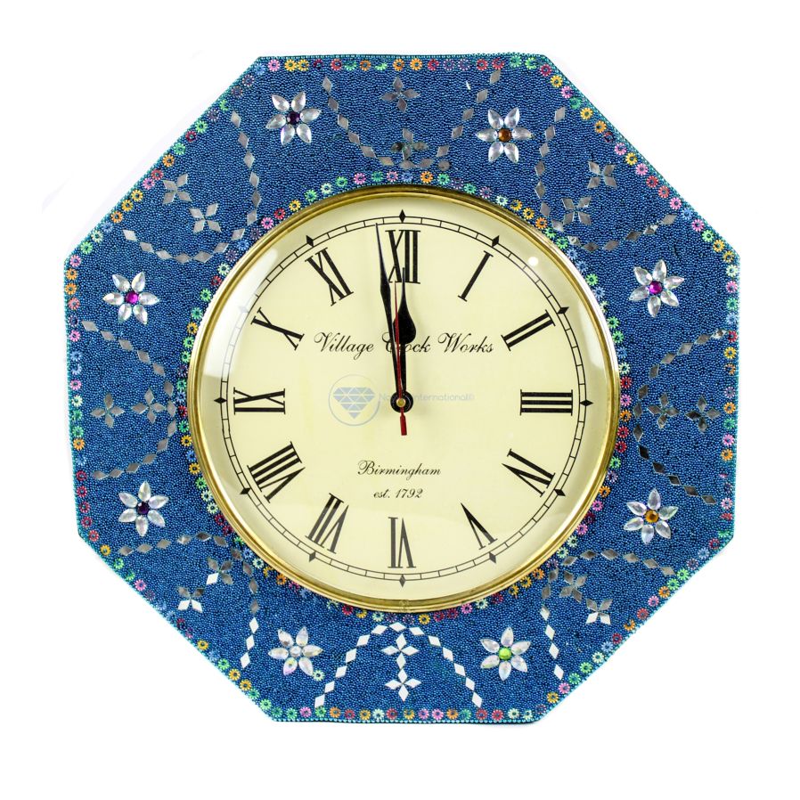 Nagina International Handmade Contemporary Beautifully Crafted Genuine Premium Wall Decor & Functional Time's Clock with Vintage Roman Dial Face | Premium Handcrafted Gifts & Decor