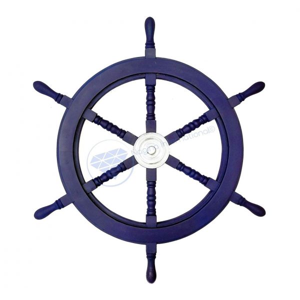 Purple Colored Wooden Ship Wheel