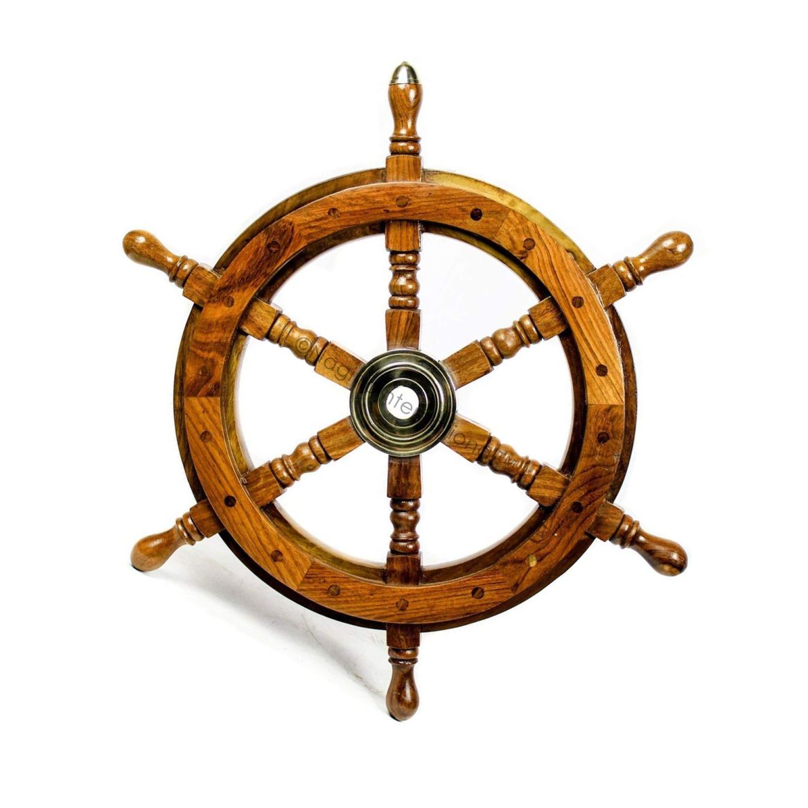 Wheel Wooden Steering Nautical Vintage Boat Ship Collectible home Decor Antique 