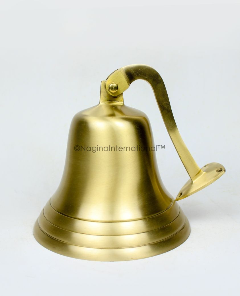 Solid Brass Ships Bell/Nautical Bell, Polished Lacquered Finish Rustic  Vintage Home Decor Gifts Christmas Bells