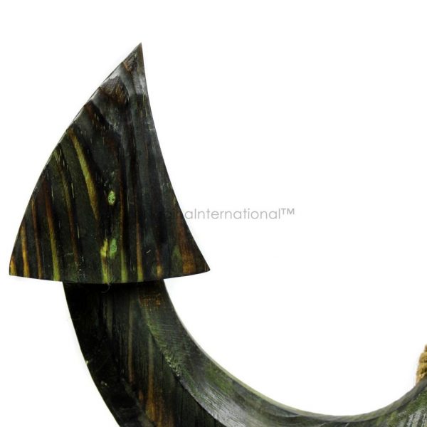 Wooden Nautical Wall Anchors Antique Algae Gree With Black Vintage Finish| Wall Hanging Decor | Wall Art Sculpture | Beach Theme Home Decoration Ideas