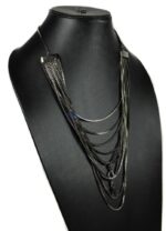 Blacked Chained Strand Necklace (1)