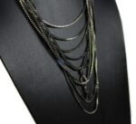 Blacked Chained Strand Necklace (2)