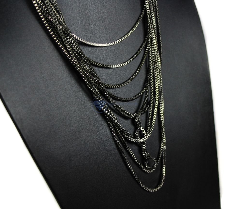 Blacked Chained Strand Necklace (2) Blacked Chained Strand Necklace (2)