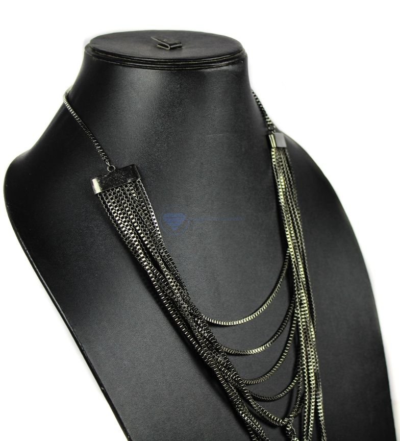 Blacked Chained Strand Necklace (3) Blacked Chained Strand Necklace (3)