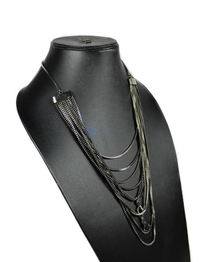 Blacked Chained Strand Necklace (4) Blacked Chained Strand Necklace (4)