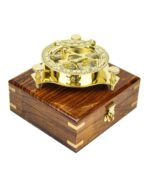 Brass Polished Sundial Compass (1)
