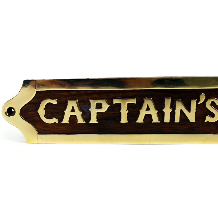 Wooden Plaque – Captain's Quarter – Nagina International