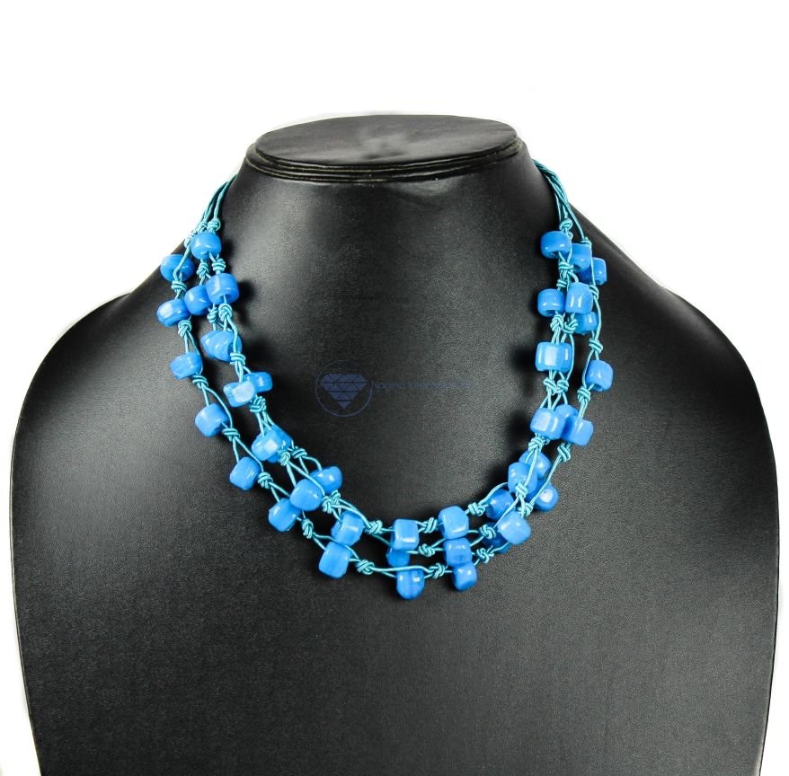 Coral Blue Beaded Necklace (5) Coral Blue Beaded Necklace (5)