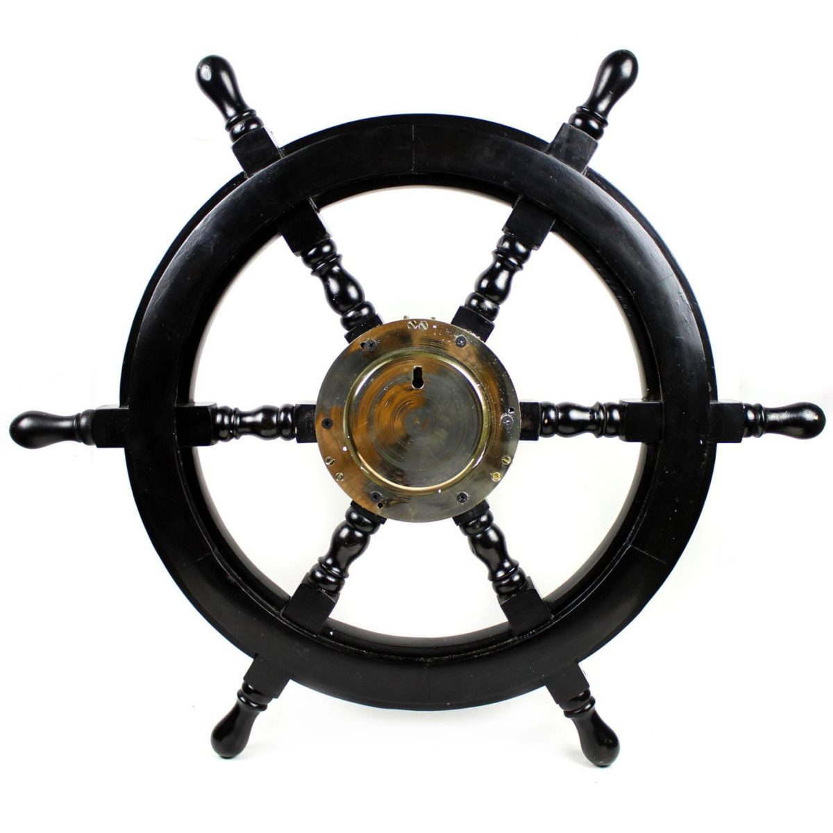 Pirate with Ship Wheel Clock