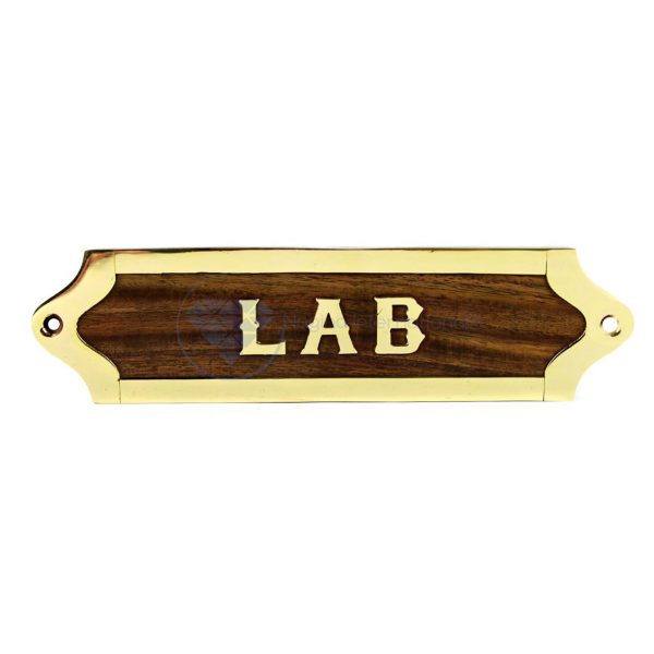 Nagina International Hand Crafted Wooden Designation & Title Name Plate | Nautical Wood Plaque & Door Sign | Captain's Maritime Nursery Home Wall Decor (Lab)