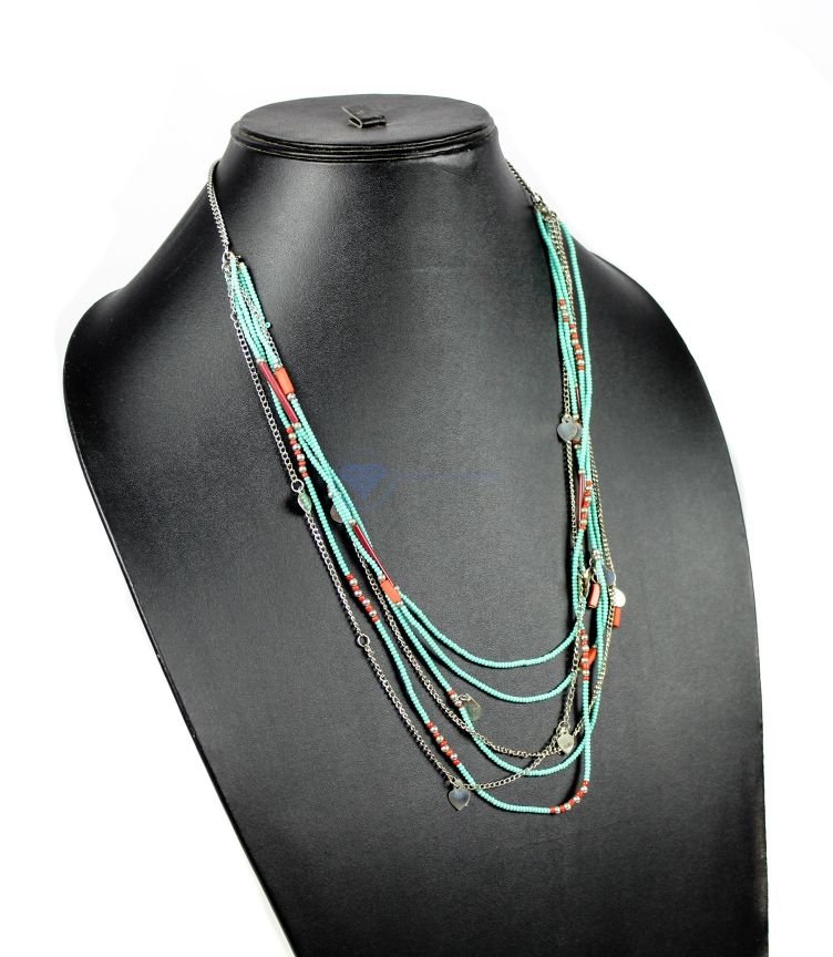 Light Green Layer Beaded Necklace (2) Light Green Layer Beaded Necklace (2)