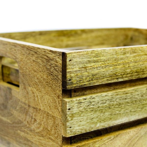Set of 3 Multipurpose Wood Crafted Premium Bathroom Kitchen Crates
