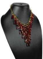 Red Plastic Pearl Necklace (3)