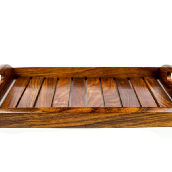 Nagina International Premium Wooden Crafted Serving Tray | Kitchen Decor | Pirate's Wood Craft | Sailor's Crate | Dinner Food Cart