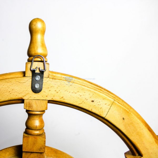 Nagina International 26" Premium Sleek Handsome Steamed Beech Nautical Time's Clock Ship Wheel - Elegant Home Decor