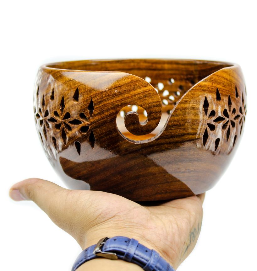 .com: yarn bowls  Wooden yarn bowl, Yarn bowl, Yarn storage