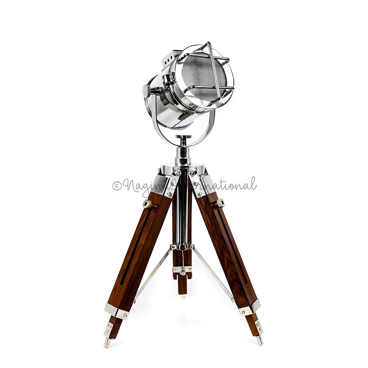 Nagina International Authentic Nickel Plated Classic Stage Functional Spotlight | Unique Antique Metal Gifts