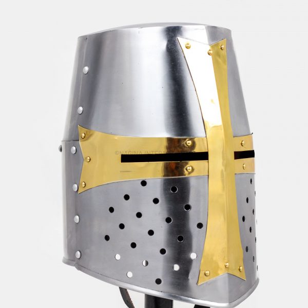 Nagina International Medieval Era Warrior Helmet | Barbuta Crusader Knight Templar Armour Greek Steel Centurion Helmet | Halloween LARP