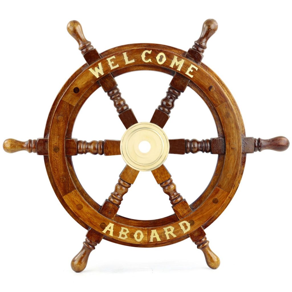 Brass Work Ship Wheel – Nagina International