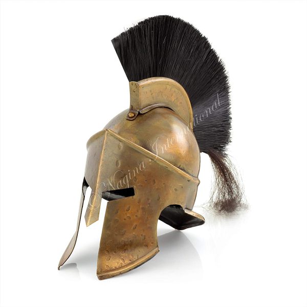 Miniature Medieval Armour King Leonidas Greek Spartan Roman Helmet | Spartan Legions Helmet | Home & Desk Decor Displaypiece | 300 Movie Authentic Replica Miniature Helmet