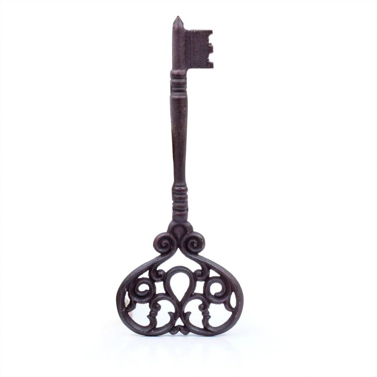 Nagina International The Grand Key - Cast Iron Wall Sculpture Skeleton Key | Heavy Wall Decor Galvanized Key