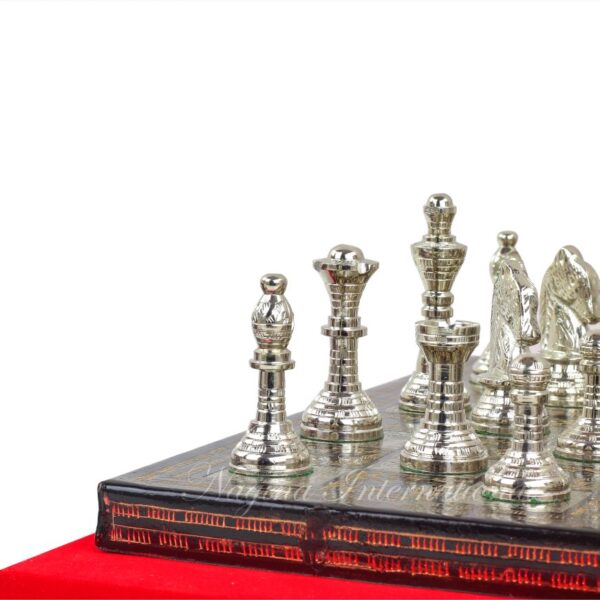 12″ Solid Brass Classic Black Chess Set | Metal Chess Pieces with