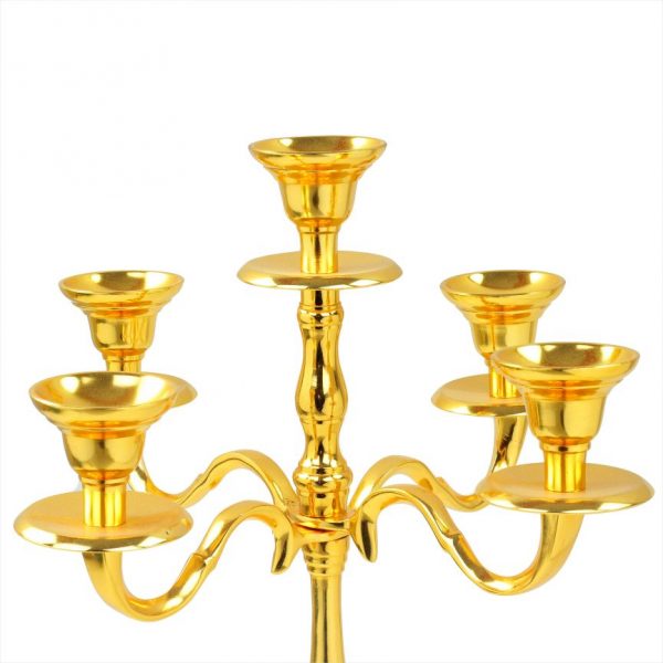 Candelbra Brass Plated Finish Classic Decor | Perfect For Candlelight Dinner and Table Centerpeice Decoration | Floor Decorative Candle Tree Lamps | Accessories & Artifacts