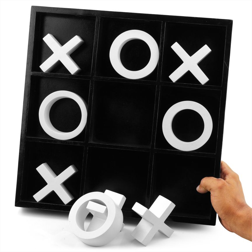 5X5 Inch Wooden Two Tik Tok Toe Game