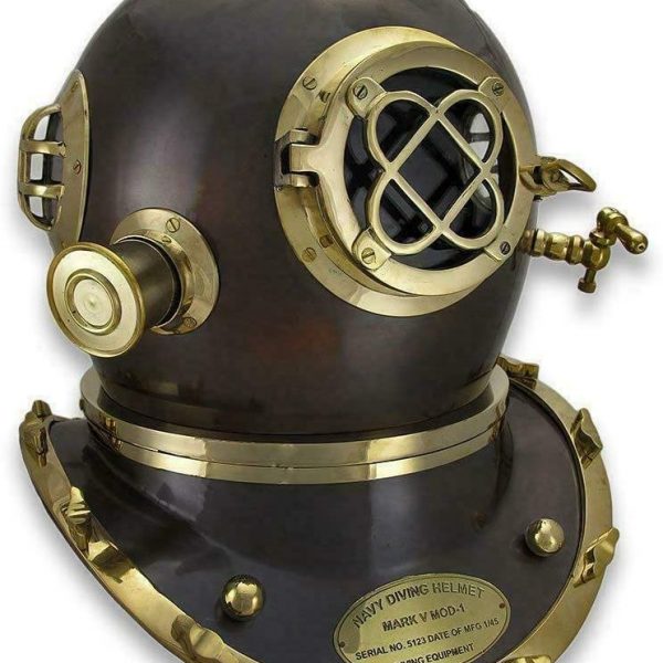 Morse US Navy Mark V Diving Divers Helmet Solid Steel Full Size 18" Gift