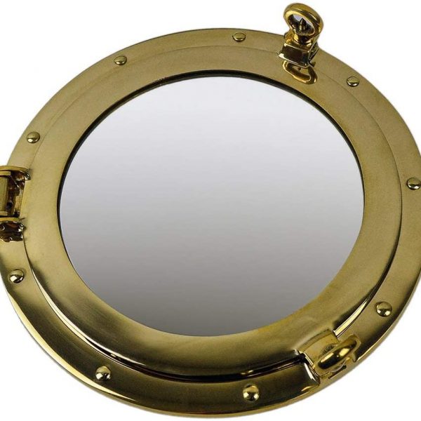 12 Solid Brass Wall Mount Porthole Mirror