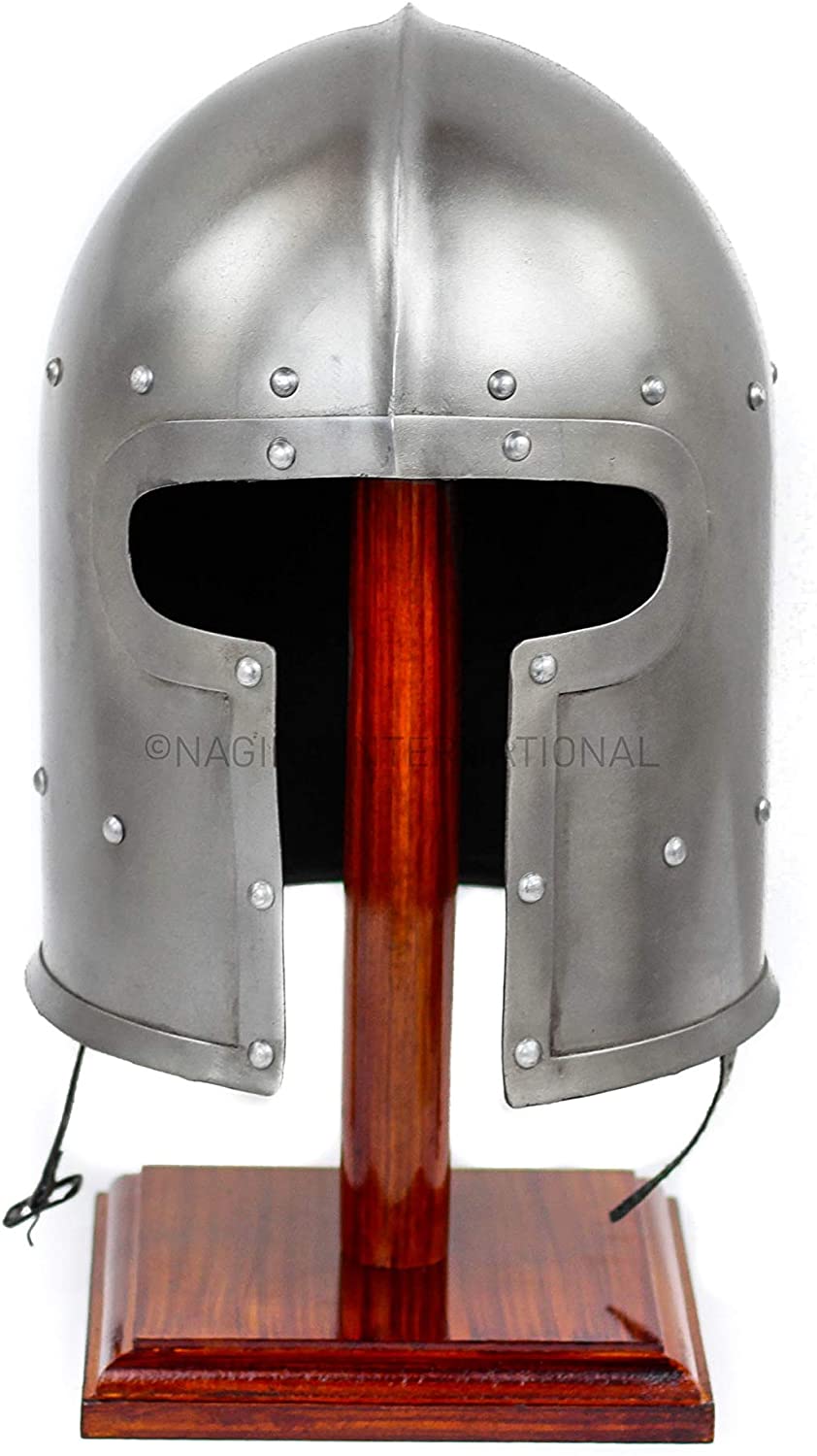 T-Face Medieval Barbute 15th Centuary Armour Helmet | Costume Props for Larpers by Nagina International