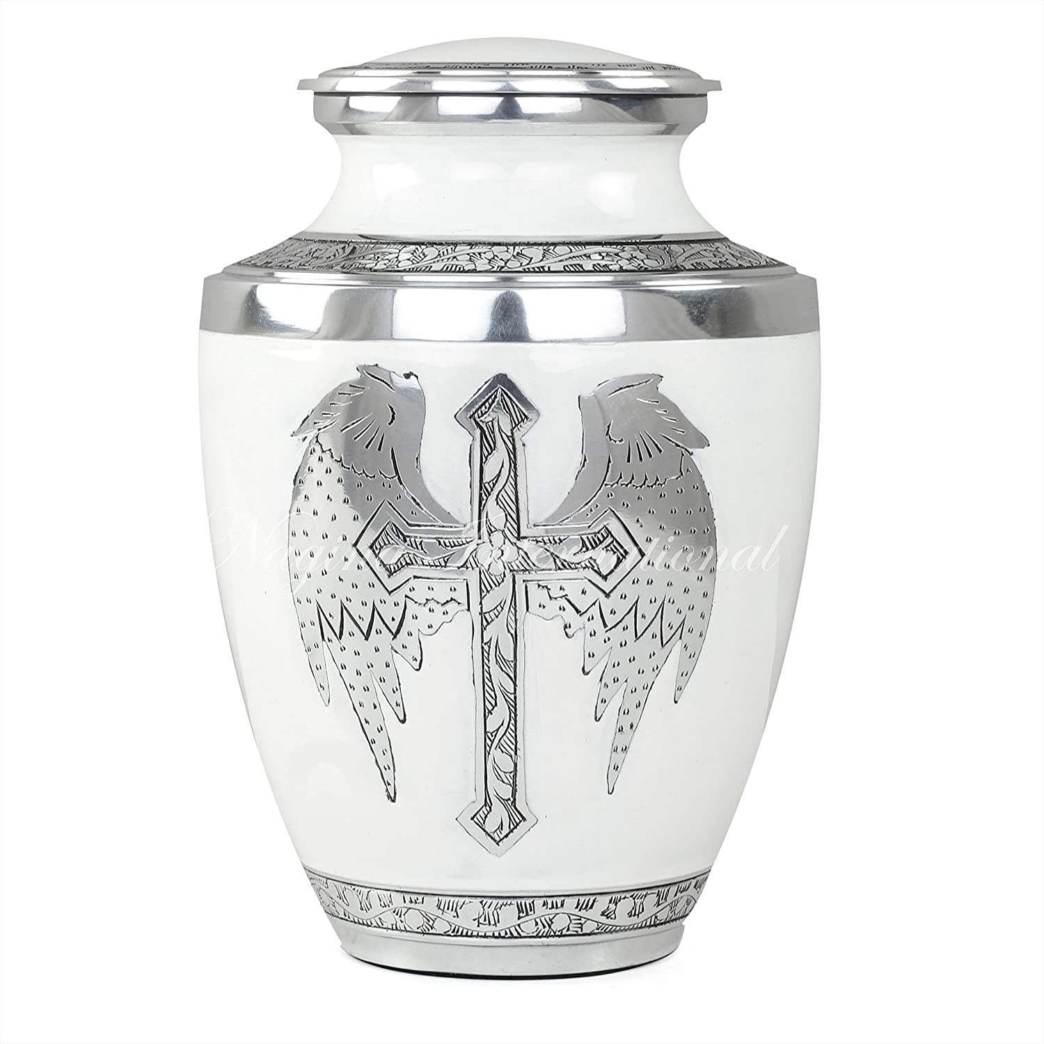 上等な Eternitymart's Aesthetic Painted Cremation Urn Affordable Metal 