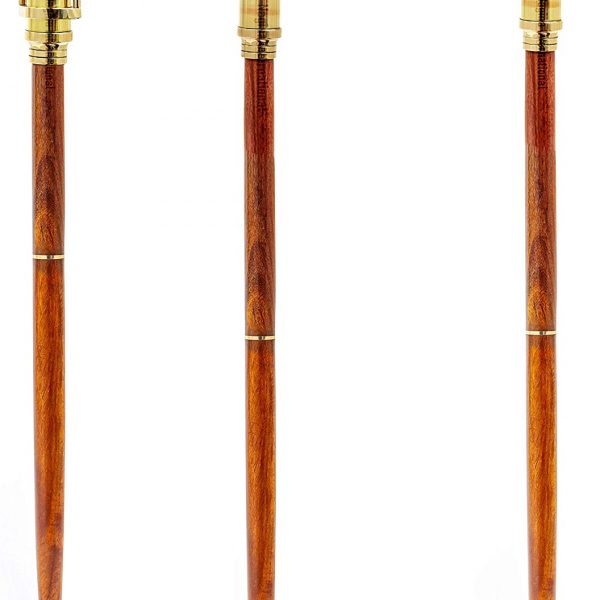 Nautical Wooden Walking Cane with Expendable Spyglass Handle | Maritime Authentic Pirate's Gifts Stick | Nagina International