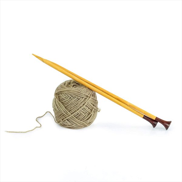 Nagina International 12" Rosewood & Maple Crafted Premium Yarn Knitting Needles | Stitching Accessories & Supplies (Rosewood Head)