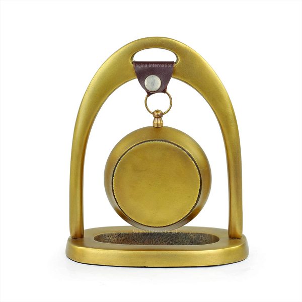 Nagina International 8" Aluminum Mantel Clock Antique Bronze Finish Vintage Style | Fireplace & Home Decor Ideas | Beautiful Stylish Hanging Hours Clock | Office & Living Room Metal Decor Supplies