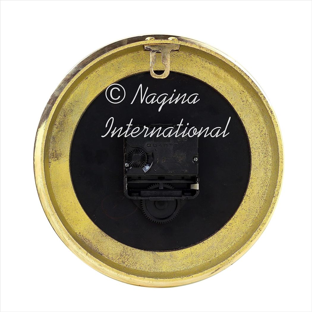 Nagina International Nautical Boat's Porthole Time & Tide Clock  Maritime  Brass Ship's Decor (9 Inches) – Nagina International