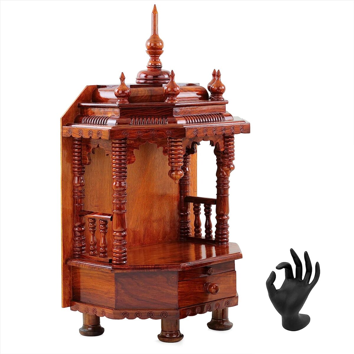 Nagina International Premium Hand Made Wooden Temple, Wooden Indian Mandir